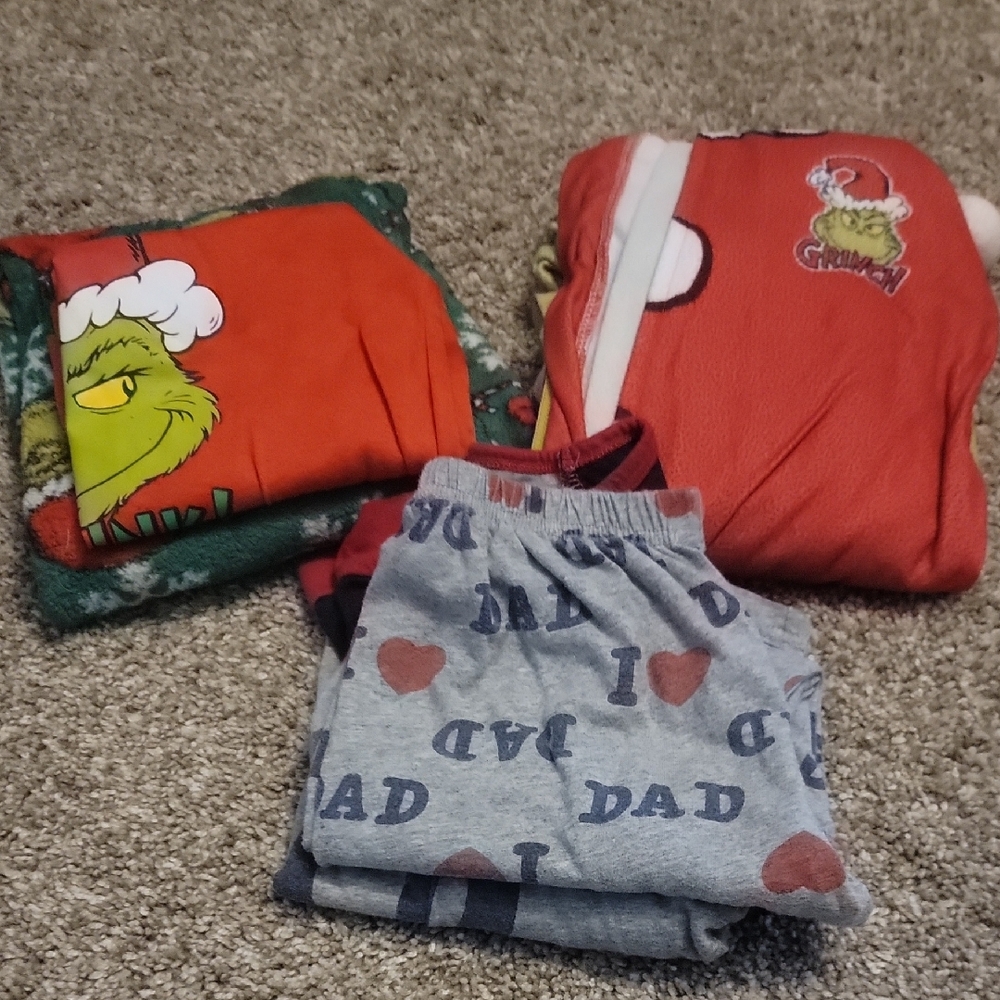 Festive Red and Green Grinch Pajama Set